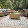 UNAMOURDETAPIS Tapis Exterieur 120x170 Cm Rectangulaire AF BRIKA REVERSIBLE Argent Terrasse, Jardin Adapté Au Chauffage Par Le Sol - Argent