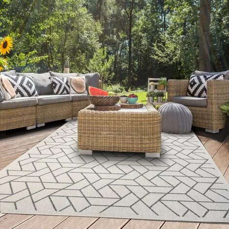 UNAMOURDETAPIS Tapis Exterieur 120x170 Cm Rectangulaire AF BRIKA REVERSIBLE Argent Terrasse, Jardin Adapté Au Chauffage Par Le Sol - Argent 1 UNAMOURDETAPIS Tapis Exterieur 120x170 Cm Rectangulaire AF BRIKA REVERSIBLE Argent Terrasse, Jardin Adapté Au Chauffage Par Le Sol - Argent