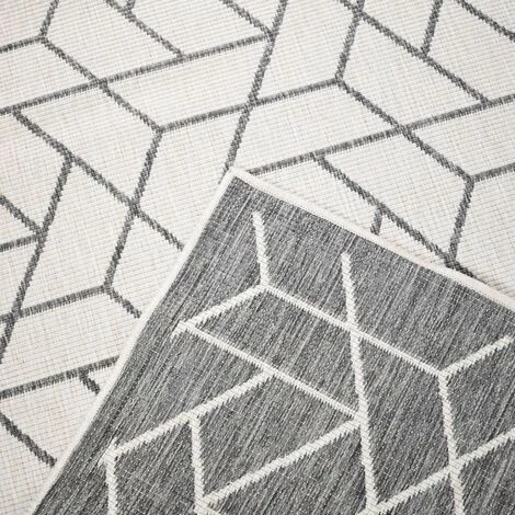 UNAMOURDETAPIS Tapis Exterieur 120x170 Cm Rectangulaire AF BRIKA REVERSIBLE Argent Terrasse, Jardin Adapté Au Chauffage Par Le Sol - Argent 5 UNAMOURDETAPIS Tapis Exterieur 120x170 Cm Rectangulaire AF BRIKA REVERSIBLE Argent Terrasse, Jardin Adapté Au Chauffage Par Le Sol - Argent – Image 5