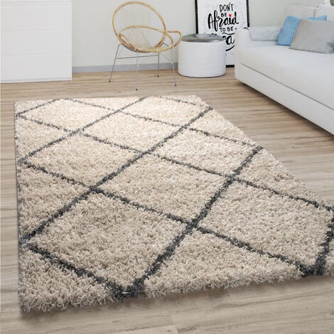 Paco Home Tapis De Salon Poils Longs Shaggy Motif Losanges Scandinave Moderne Beige Gris Ø 120 Cm Rond 1 Paco Home Tapis De Salon Poils Longs Shaggy Motif Losanges Scandinave Moderne Beige Gris Ø 120 Cm Rond