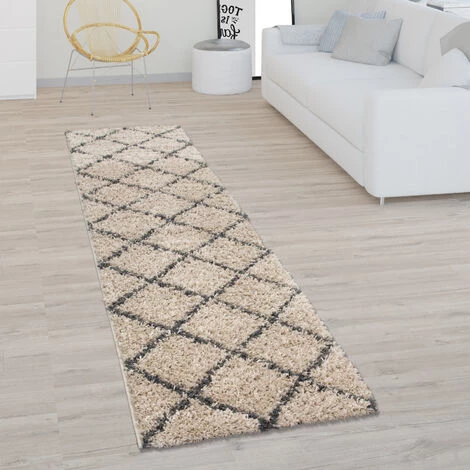 Paco Home Tapis De Salon Poils Longs Shaggy Motif Losanges Scandinave Moderne Beige Gris Ø 120 Cm Rond 3 Paco Home Tapis De Salon Poils Longs Shaggy Motif Losanges Scandinave Moderne Beige Gris Ø 120 Cm Rond – Image 3