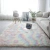LOKHOM Tapis De Salon Shaggy 80 X 160 Cm Color¨¦ Salon, Ultra Doux Antid¨¦rapant Tapis De Sol Tapis Moderne Int¨¦rieur En Peluche Shag Tapis