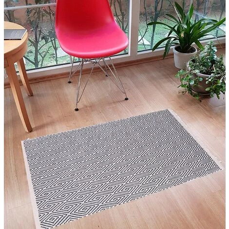 LOKHOM Tapis Couloir Tapis En Coton 60x130cm Tapis Cuisine Tapis R¨¦versible Lavable En Machine Tapis D'int¨¦rieur En Coton Tiss¨¦ ¨¤ La Main Pour Salon, Chambre, Salle De Lavage, Entr¨¦e 2 LOKHOM Tapis Couloir Tapis En Coton 60x130cm Tapis Cuisine Tapis R¨¦versible Lavable En Machine Tapis D'int¨¦rieur En Coton Tiss¨¦ ¨¤ La Main Pour Salon, Chambre, Salle De Lavage, Entr¨¦e – Image 2
