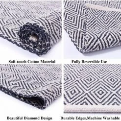 LOKHOM Tapis Couloir Tapis En Coton 60x130cm Tapis Cuisine Tapis R¨¦versible Lavable En Machine Tapis D'int¨¦rieur En Coton Tiss¨¦ ¨¤ La Main Pour Salon, Chambre, Salle De Lavage, Entr¨¦e 8 LOKHOM Tapis Couloir Tapis En Coton 60x130cm Tapis Cuisine Tapis R¨¦versible Lavable En Machine Tapis D'int¨¦rieur En Coton Tiss¨¦ ¨¤ La Main Pour Salon, Chambre, Salle De Lavage, Entr¨¦e -Tapis et paillasson Soldes 51204147 4