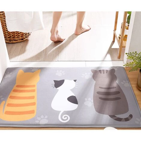 GroupM Chambre à Coucher Cuisine Anti-dérapant Tapis De Pied Salle De Bain Paillasson Absorbant Flanelle Maison Tapis De Sol Tapis De Pied (40*60CM) 2 GroupM Chambre à Coucher Cuisine Anti-dérapant Tapis De Pied Salle De Bain Paillasson Absorbant Flanelle Maison Tapis De Sol Tapis De Pied (40*60CM) – Image 2