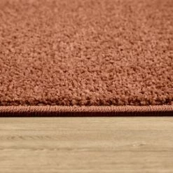 Paco Home Tapis De Salon Poils Ras Chambre À Coucher Motif Monochrome Moderne Marron Rouge 140x200 Cm -Tapis et paillasson Soldes 51236436 3
