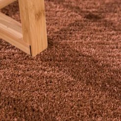 Paco Home Tapis De Salon Poils Ras Chambre À Coucher Motif Monochrome Moderne Marron Rouge 140x200 Cm -Tapis et paillasson Soldes 51236436 4