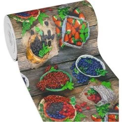 EMMEVI Tapis De Cuisine Caoutchouc Pvc Duveteux Antidérapant Résistant Aux Taches Différentes Tailles Fruit - 50x40 Cm