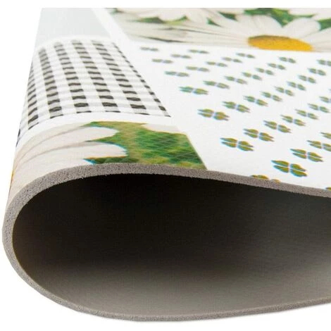 EMMEVI Tapis De Cuisine Caoutchouc Pvc Duveteux Antidérapant Résistant Aux Taches Différentes Tailles Marguerite - 50x110 Cm 2 EMMEVI Tapis De Cuisine Caoutchouc Pvc Duveteux Antidérapant Résistant Aux Taches Différentes Tailles Marguerite - 50x110 Cm – Image 2