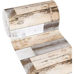 EMMEVI Tapis De Cuisine Caoutchouc Pvc Duveteux Antidérapant Résistant Aux Taches Différentes Tailles Effet Parquet - 50x110 Cm