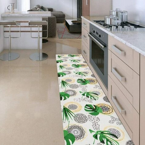 EMMEVI Tapis De Cuisine Caoutchouc Pvc Duveteux Antidérapant Résistant Aux Taches Différentes Tailles Fougère Palm Cactus - 50x140 Cm 3 EMMEVI Tapis De Cuisine Caoutchouc Pvc Duveteux Antidérapant Résistant Aux Taches Différentes Tailles Fougère Palm Cactus - 50x140 Cm – Image 3