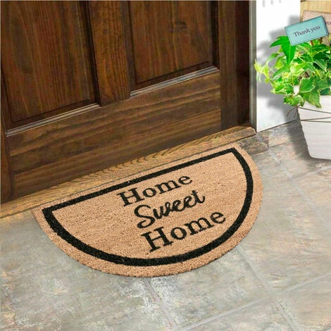 EMMEVI Paillasson Noix De Coco 38x68 Semiluna Porte D'Entrée Moderne Tapis D'Entrée Antidérapant - (B) 3 EMMEVI Paillasson Noix De Coco 38x68 Semiluna Porte D'Entrée Moderne Tapis D'Entrée Antidérapant - (B) – Image 3