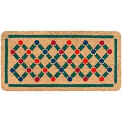 EMMEVI Paillasson Noix De Coco Rectangulaire 50x100 Cm Dos Antidérapant Entrée Externe - G