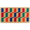 EMMEVI Paillasson Noix De Coco Rectangulaire 33x60 Cm Dos Antidérapant Entrée Externe - C