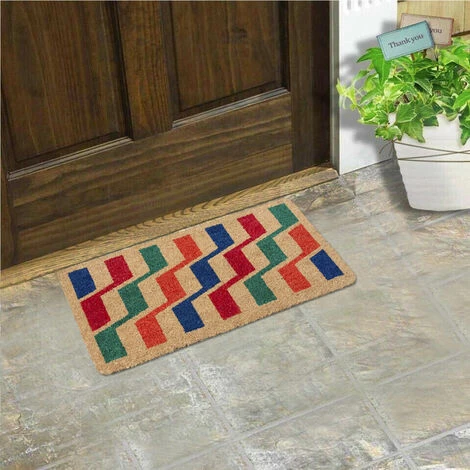 EMMEVI Paillasson Noix De Coco Rectangulaire 33x60 Cm Dos Antidérapant Entrée Externe - C 3 EMMEVI Paillasson Noix De Coco Rectangulaire 33x60 Cm Dos Antidérapant Entrée Externe - C – Image 3