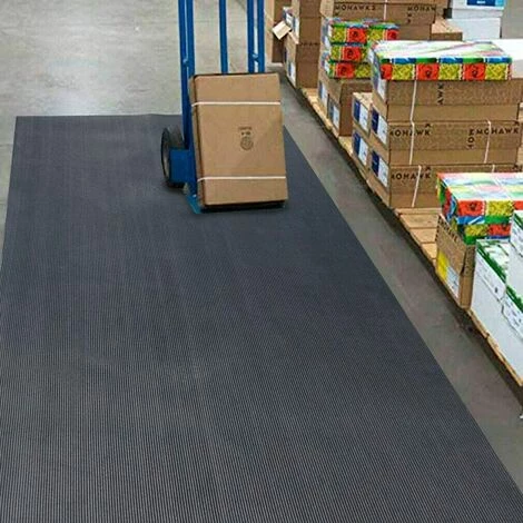 EMMEVI Paillasson Caoutchouc Tapis Isolant Antidérapant Antichoc Différentes Tailles Caoutchouc Noir Rayé - 120x50 Cm 4 EMMEVI Paillasson Caoutchouc Tapis Isolant Antidérapant Antichoc Différentes Tailles Caoutchouc Noir Rayé - 120x50 Cm – Image 4