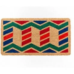 EMMEVI Paillasson Noix De Coco Rectangulaire 40x75 Cm Dos Antidérapant Entrée Externe - B