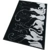 EMMEVI Tapis De Cuisine Moderne Coureur Bordé Absorbant Antidérapant Lavable Chats Noir - 50x180 Cm