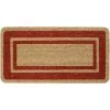 EMMEVI Paillasson En Noix De Coco Naturelle Antidérapant Porte D'entrée De Maison 50X100 Cm - Bordeaux