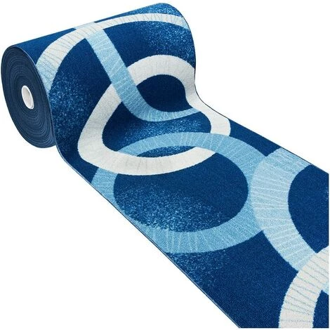 EMMEVI Tapis De Cuisine Au Mètre H57 Antidérapant Moderne Polyvalent Chambre Couloir Design Abstrait - Bleu 1 EMMEVI Tapis De Cuisine Au Mètre H57 Antidérapant Moderne Polyvalent Chambre Couloir Design Abstrait - Bleu