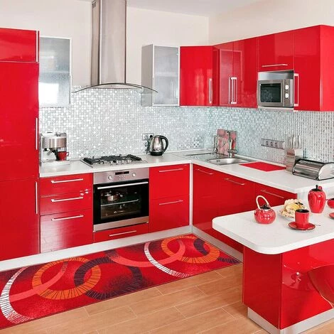 EMMEVI Tapis De Cuisine Au Mètre H57 Antidérapant Moderne Polyvalent Chambre Couloir Design Abstrait - Bleu 2 EMMEVI Tapis De Cuisine Au Mètre H57 Antidérapant Moderne Polyvalent Chambre Couloir Design Abstrait - Bleu – Image 2