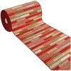 EMMEVI Tapis De Cuisine Antidérapant Moderne Polyvalent Chambre Couloir Façon Bambou Rouge - 57x40 Cm
