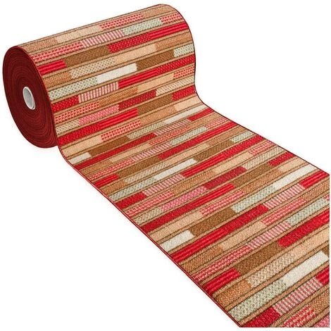 EMMEVI Tapis De Cuisine Antidérapant Moderne Polyvalent Chambre Couloir Façon Bambou Rouge - 57x40 Cm 1 EMMEVI Tapis De Cuisine Antidérapant Moderne Polyvalent Chambre Couloir Façon Bambou Rouge - 57x40 Cm