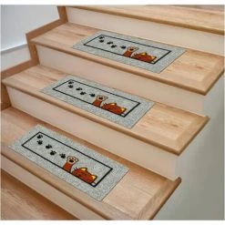 EMMEVI Paillasson Antidérapant Protège-Marches 25x50 Tapis D'entrée Absorbant Et Doux Chien - Bordeaux -Tapis et paillasson Soldes 51351919 4