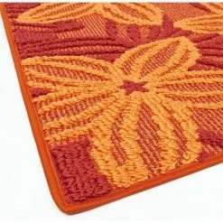 EMMEVI Tapis De Cuisine Moderne Au Mètre H57 Sur Mesure Coureur Bordé Absorbant Antidérapant Lavable Fleurs 3D - Orange 6 EMMEVI Tapis De Cuisine Moderne Au Mètre H57 Sur Mesure Coureur Bordé Absorbant Antidérapant Lavable Fleurs 3D - Orange -Tapis et paillasson Soldes 51352178 3