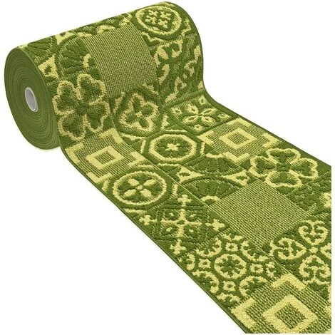 EMMEVI Tapis De Cuisine Moderne Coureur Bordé Absorbant Antidérapant Lavable Maiolique 3D Vert - 57x40 Cm 1 EMMEVI Tapis De Cuisine Moderne Coureur Bordé Absorbant Antidérapant Lavable Maiolique 3D Vert - 57x40 Cm