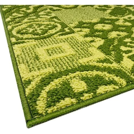 EMMEVI Tapis De Cuisine Moderne Coureur Bordé Absorbant Antidérapant Lavable Maiolique 3D Vert - 57x40 Cm 2 EMMEVI Tapis De Cuisine Moderne Coureur Bordé Absorbant Antidérapant Lavable Maiolique 3D Vert - 57x40 Cm – Image 2