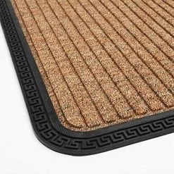 EMMEVI Paillasson D'Entrée Tapis En Caoutchouc Antidérapant Robuste Absorbant Beige - 25x60 Cm -Tapis et paillasson Soldes 51352397 3