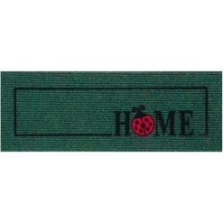 EMMEVI Paillasson Antidérapant Protège-Marches 25x69 Tapis D'entrée Absorbant Et Doux Home - Vert