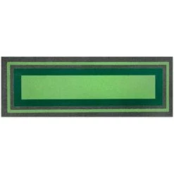 EMMEVI Paillasson Antidérapant Protège-Marches 25x70 Tapis D'entrée Absorbant Et Doux - Vert