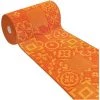 EMMEVI Tapis De Cuisine Moderne Coureur Bordé Absorbant Antidérapant Lavable Maiolique 3D Orange - 57x130 Cm