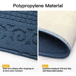 VERSAILLESFR Lune Tapis Entree Interieur, Durable Tapis Antiderapant, Paillasson Interieur, Tapis Absorbants, Entree Mat, Paillassons Pour Entrée Lavable En Machine 48x78cm Bleu -Versailles -Tapis et paillasson Soldes 51376119 3