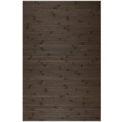 STORESDECO Tapis Antidérapant En Bambou Naturel, Marron Foncé, 60 X 90cm