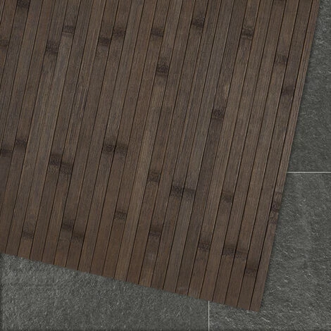 STORESDECO Tapis Antidérapant En Bambou Naturel, Marron Foncé, 60 X 90cm 2 STORESDECO Tapis Antidérapant En Bambou Naturel, Marron Foncé, 60 X 90cm – Image 2