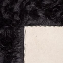 Paco Home Tapis Fausse Fourrure Coussin Cœur Rond Différentes Formes, Noir 30 Cm Rond -Tapis et paillasson Soldes 51431612 4