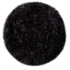 Paco Home Tapis Fausse Fourrure Coussin Cœur Rond Différentes Formes, Noir 30 Cm Rond -Tapis et paillasson Soldes 51431612 5