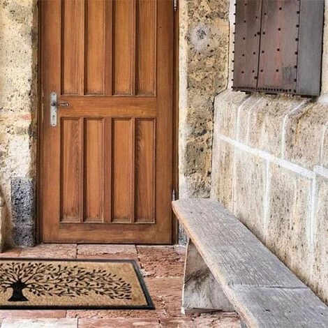 AUBRY GASPARD Paillasson Arbre En Coco Et Latex Longueur 120cm Multicolore - Noir 2 AUBRY GASPARD Paillasson Arbre En Coco Et Latex Longueur 120cm Multicolore - Noir – Image 2