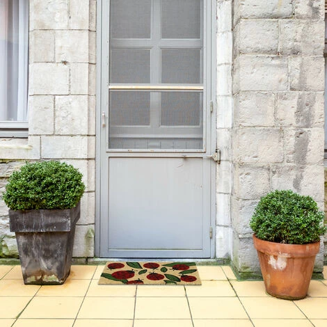 Relaxdays Paillasson Coco, Tapis D’entrée Coccinelles, Antidérapant, 40 X 60 Cm, Intérieur Et Extérieur, Nature/rouge 3 Relaxdays Paillasson Coco, Tapis D’entrée Coccinelles, Antidérapant, 40 X 60 Cm, Intérieur Et Extérieur, Nature/rouge – Image 3