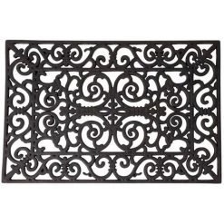 ESSCHERT DESIGN Paillasson Tapis Caoutchouc - 70 X 45 Cm - Noir