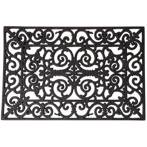 ESSCHERT DESIGN Paillasson Tapis Caoutchouc - 70 X 45 Cm - Noir 1 ESSCHERT DESIGN Paillasson Tapis Caoutchouc - 70 X 45 Cm - Noir
