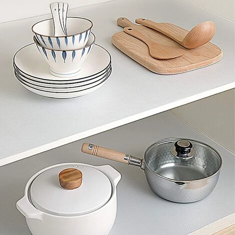 LITZEE Tapis De Tiroir En EVA,45*120cm Tapis Antidérapant,découpable, Non Adhésif, Imperméable, DIY Tapis De Protection De Table Pour La Maison, La Cuisine, Le Bureau(Translucide) 2 LITZEE Tapis De Tiroir En EVA,45*120cm Tapis Antidérapant,découpable, Non Adhésif, Imperméable, DIY Tapis De Protection De Table Pour La Maison, La Cuisine, Le Bureau(Translucide) – Image 2