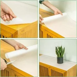 LITZEE Tapis De Tiroir En EVA,45*120cm Tapis Antidérapant,découpable, Non Adhésif, Imperméable, DIY Tapis De Protection De Table Pour La Maison, La Cuisine, Le Bureau(Translucide) 8 LITZEE Tapis De Tiroir En EVA,45*120cm Tapis Antidérapant,découpable, Non Adhésif, Imperméable, DIY Tapis De Protection De Table Pour La Maison, La Cuisine, Le Bureau(Translucide) -Tapis et paillasson Soldes 51554240 4
