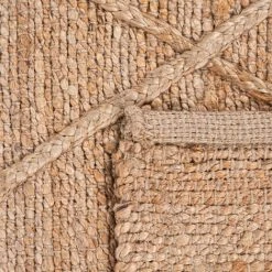 Paco Home Tapis De Salon Jute Fibres Naturelles Artisanal Motif 3D Scandinave Moderne 60x100 Cm, Naturelle -Tapis et paillasson Soldes 51666388 4