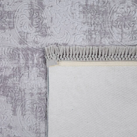 Paco Home Tapis De Salon, Tapis Poils Ras De Salon Au Look Oriental, Lavable, En Gris 60x100 Cm 4 Paco Home Tapis De Salon, Tapis Poils Ras De Salon Au Look Oriental, Lavable, En Gris 60x100 Cm – Image 4