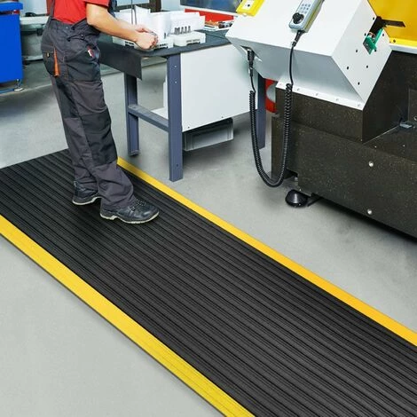 ETM Tapis Anti-fatigue Softer-Work-Mat Ribbed Noir-jaune 60 X 50 Cm - Noir/Jaune 3 ETM Tapis Anti-fatigue Softer-Work-Mat Ribbed Noir-jaune 60 X 50 Cm - Noir/Jaune – Image 3