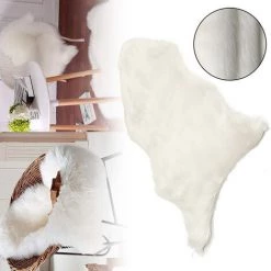 SUPERSELLER Tapis Fausse Laine Super Doux Tapis Chambre Salon Tapis Confortable Tapis Chaise Couverture Siège Coussin Coussin, Blanc 9 SUPERSELLER Tapis Fausse Laine Super Doux Tapis Chambre Salon Tapis Confortable Tapis Chaise Couverture Siège Coussin Coussin, Blanc -Tapis et paillasson Soldes 51778001 5